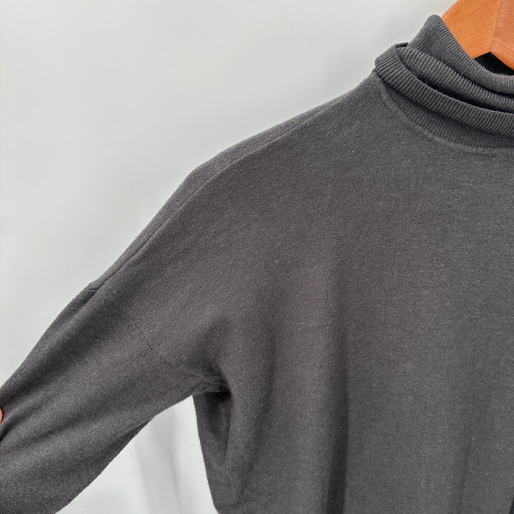 Jolie Gray Turtleneck Cashmere Blend Sweater // S - Picture 4 of 7